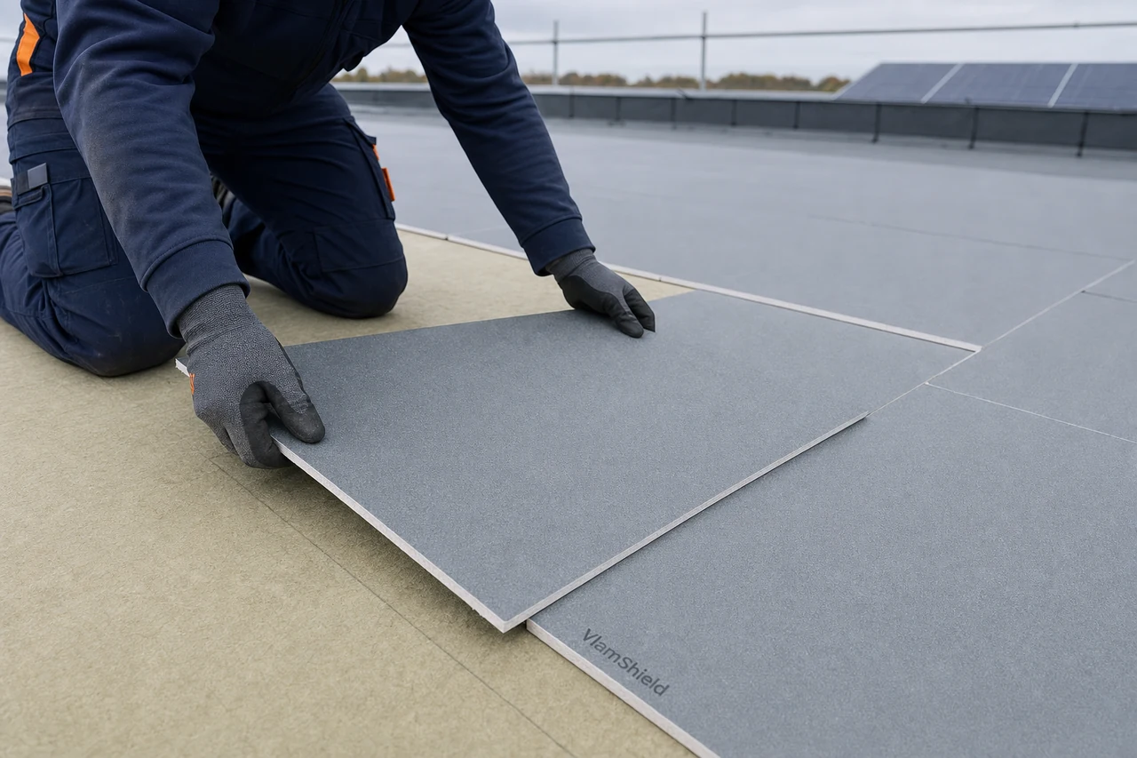 Verwerking op het dak: platen leggen en aansluiten op de dakbaan